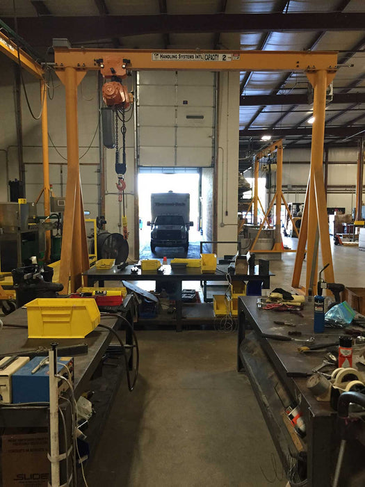 Portable Fixed Height Steel Gantry Crane - 1 Ton (2,000 lbs)