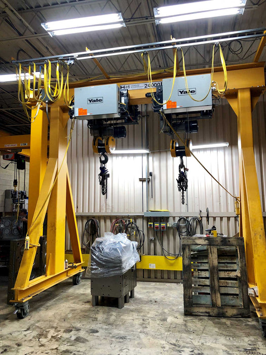 Portable Fixed Height Steel Gantry Crane - 1 Ton (2,000 lbs)