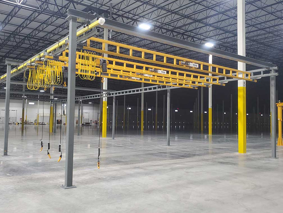 NikoRail Enclosed Track Workstation Crane - 1 Ton (2,000 lbs), Height: 12 FT