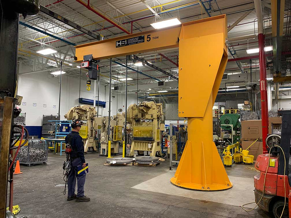 Heavy Duty Freestanding Jib Crane - 5 Ton (10,000 lbs)