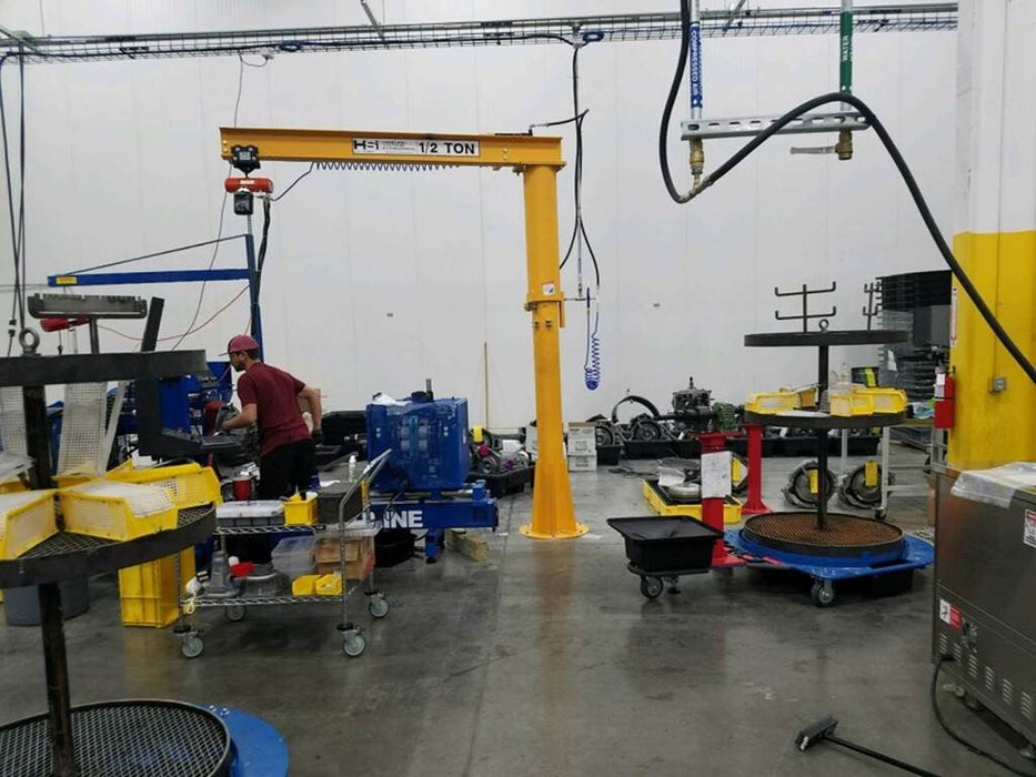 Light Duty Freestanding Jib Crane - 1 Ton (2,000 lbs)