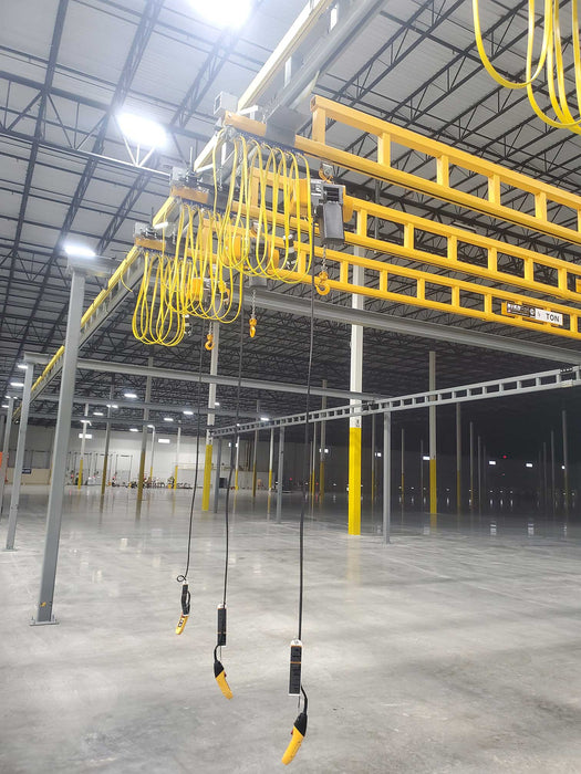 NikoRail Enclosed Track Workstation Crane - 1 Ton (2,000 lbs), Height: 12 FT