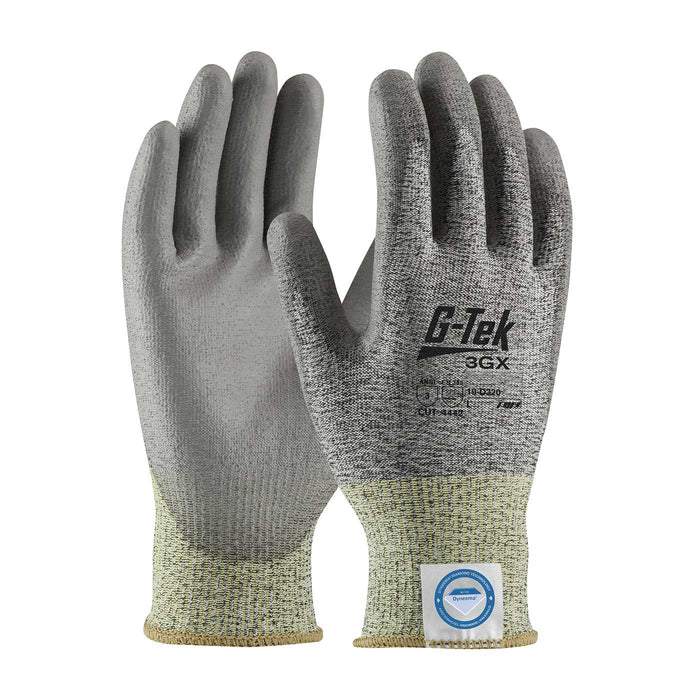 Seamless Knit Dyneema® Diamond Blended Glove with Polyurethane Coated Flat Grip on Palm & Fingers (12 pairs)