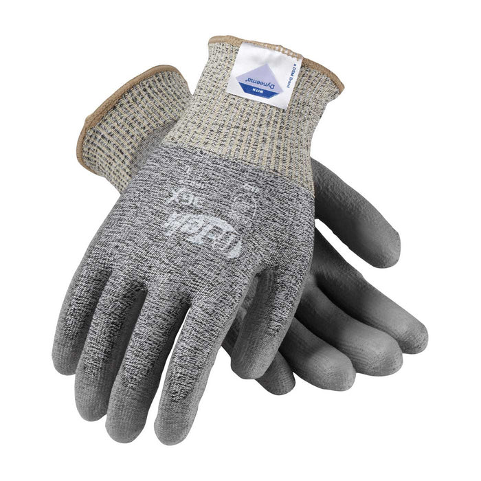 Seamless Knit Dyneema® Diamond Blended Glove with Polyurethane Coated Flat Grip on Palm & Fingers (12 pairs)