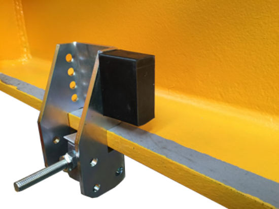 Adjustable S-Beam End Stop, 3.2" - 6.3" Beam (2 Clamps)
