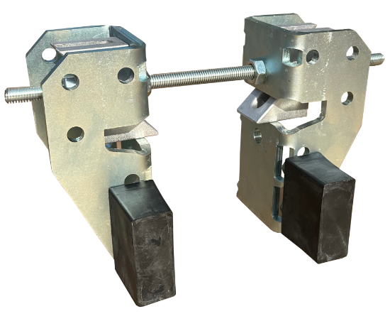 Adjustable S-Beam End Stop, 3.2" - 6.3" Beam (2 Clamps)