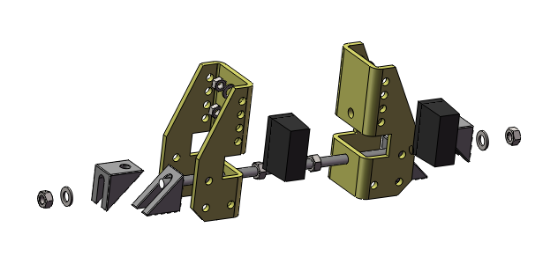Adjustable W-Beam End Stop, 3.2" - 21.65" Beam (2 Clamps)