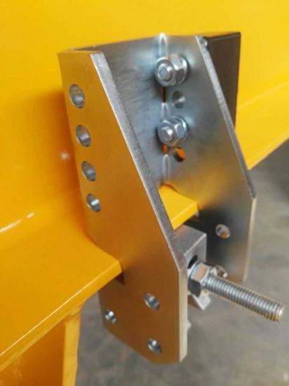 Adjustable W-Beam End Stop, 3.2" - 21.65" Beam (2 Clamps)