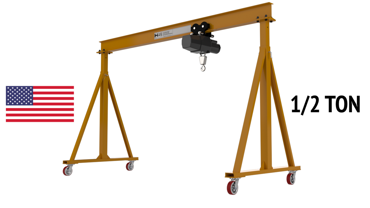 Gantry Crane 1/2 Ton Portable Adjustable Height Steel