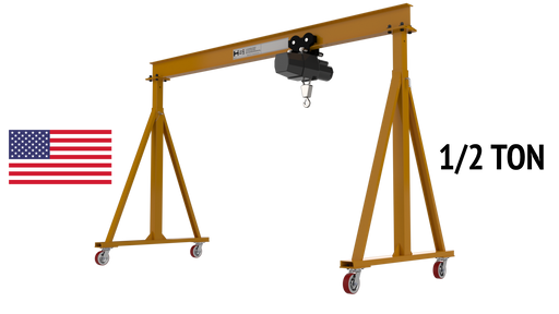 Gantry Crane 1/2 Ton Portable Adjustable Height Steel