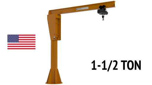 Jib Crane 1-1/2 Ton Heavy Duty Freestanding