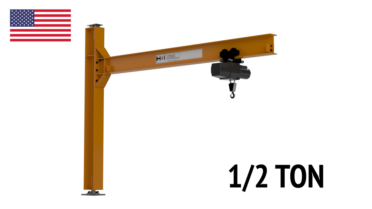 Jib Crane 1/2 Ton Mast Type Drop Cantilever