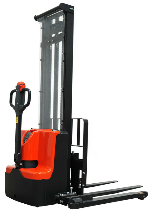 Electric Straddle Leg Stacker-Max Lift Height: 114" - Cap: 2200 Lbs
