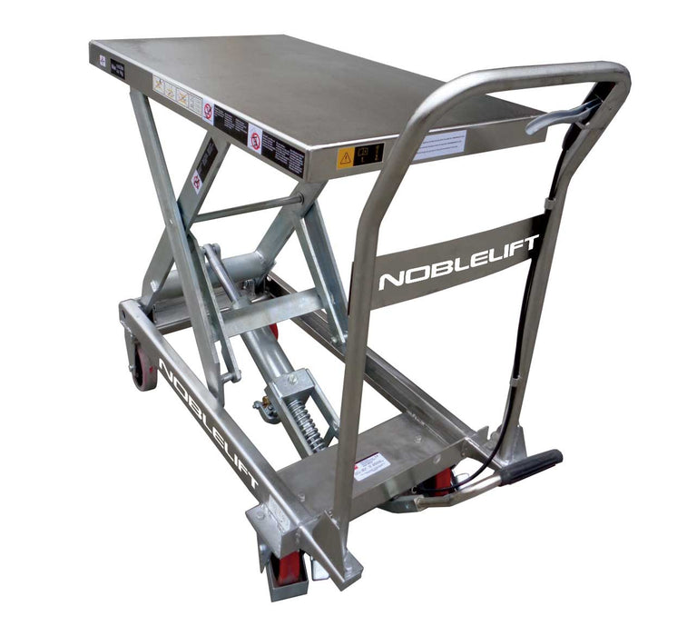 Stainless Manual Lift Table-Platform Size: 19.75" X 32"-Cap: 1100 Lbs
