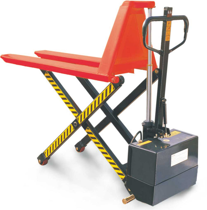 Semi Electric High Lift Pallet Jack - Fork Size: 27"X48"-Cap: 3300 Lbs