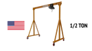 Gantry Crane 1/2 Ton Fixed Height Steel