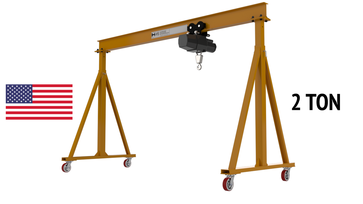 Gantry Crane 2 Ton Portable Adjustable Height Steel