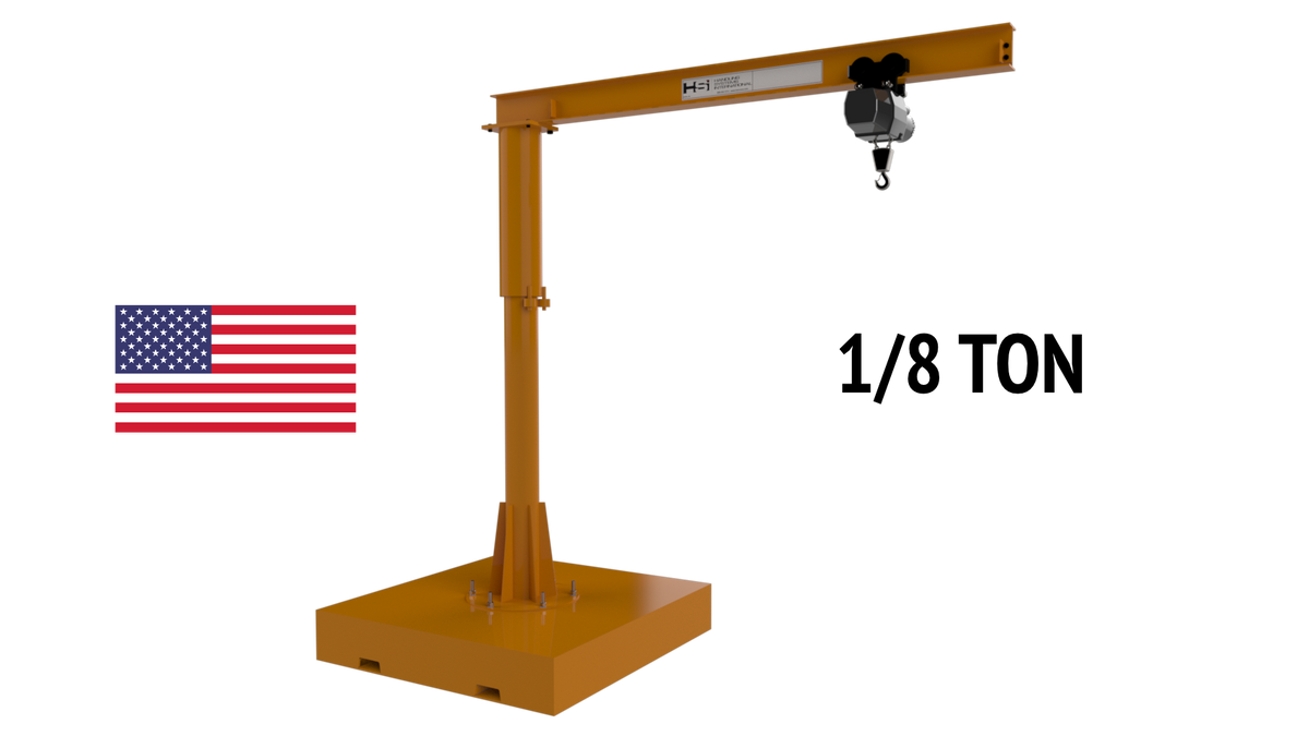 Jib Crane 1/8 Ton (250 lbs) Portable Fork Pocket Jib Crane — Fort