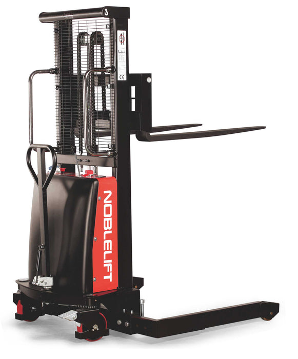 Semi Electric Straddle Leg Stacker-Max Lift Height: 98"-Cap: 2200 Lbs